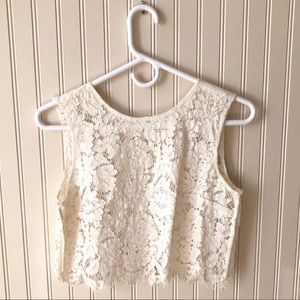 BHLDN Cream Lace Bridal Dress Topper